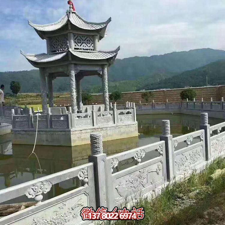 古典仿古水池涼亭，享受休閑園林生活