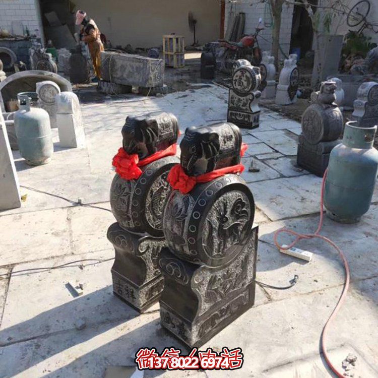 精美大理石仿古舊門墩雕塑，打造完美中式庭院