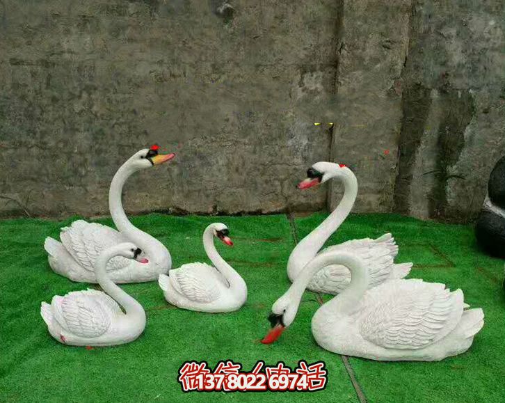 雕塑仿真天鵝，裝飾庭院、酒店、別墅等空間