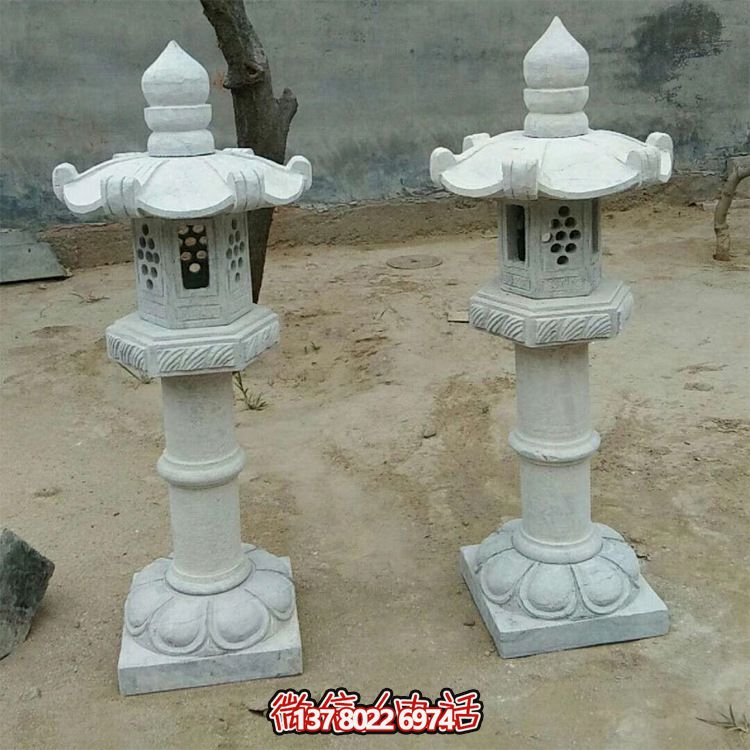 太陽能仿古中式大理石石燈，點亮你的花園
