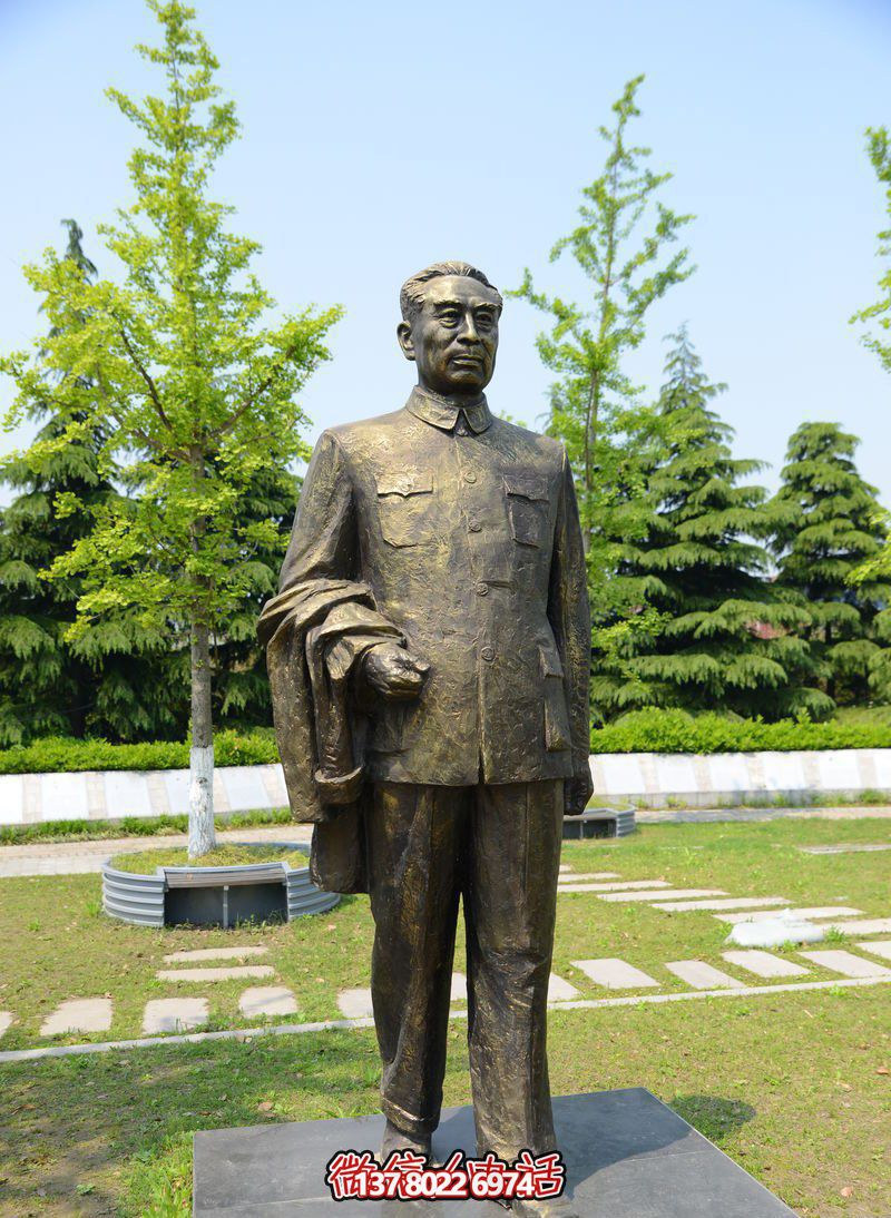 紀(jì)念周恩來(lái)偉人雕塑，緬懷歷史，見(jiàn)證輝煌