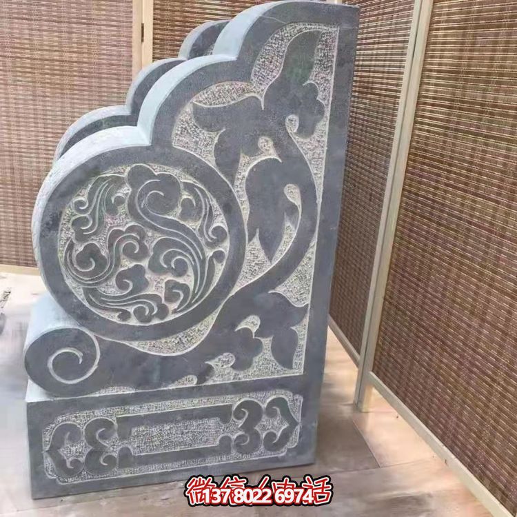傳統(tǒng)石刻抱鼓，點綴仿古庭院