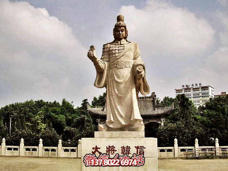 以漢白玉雕塑緬懷韓信，美化景區(qū)，展現(xiàn)創(chuàng)意兵