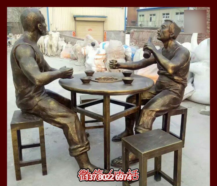傳承文化，融入雕塑，銅雕人物給你一個(gè)古典的庭院別墅