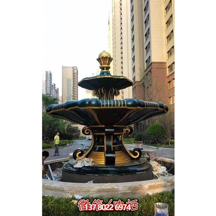 歐式風(fēng)格石雕大型噴泉雕塑，點(diǎn)綴別墅小區(qū)