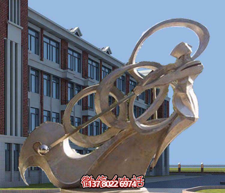 不銹鋼抽象高爾夫球雕塑，點(diǎn)綴景區(qū)園林