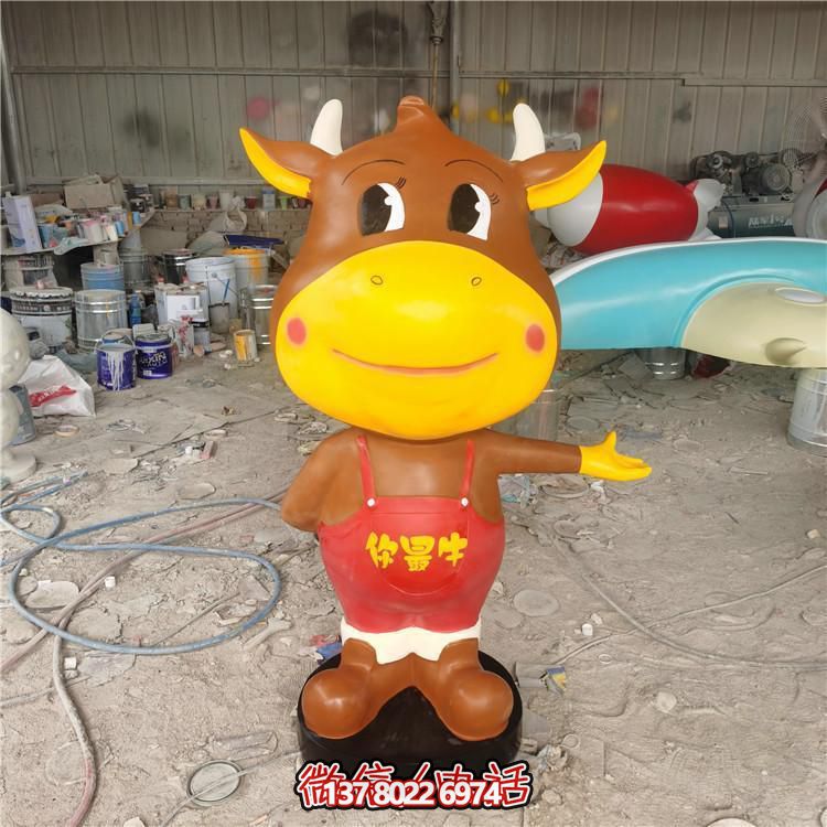 多彩玻璃鋼雕塑，精美卡通公仔，裝點(diǎn)你的店鋪