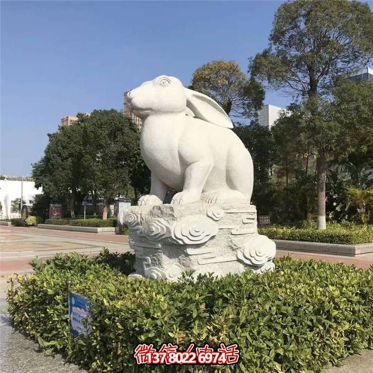 精美十二生肖大理石石雕，高端戶外園林裝飾