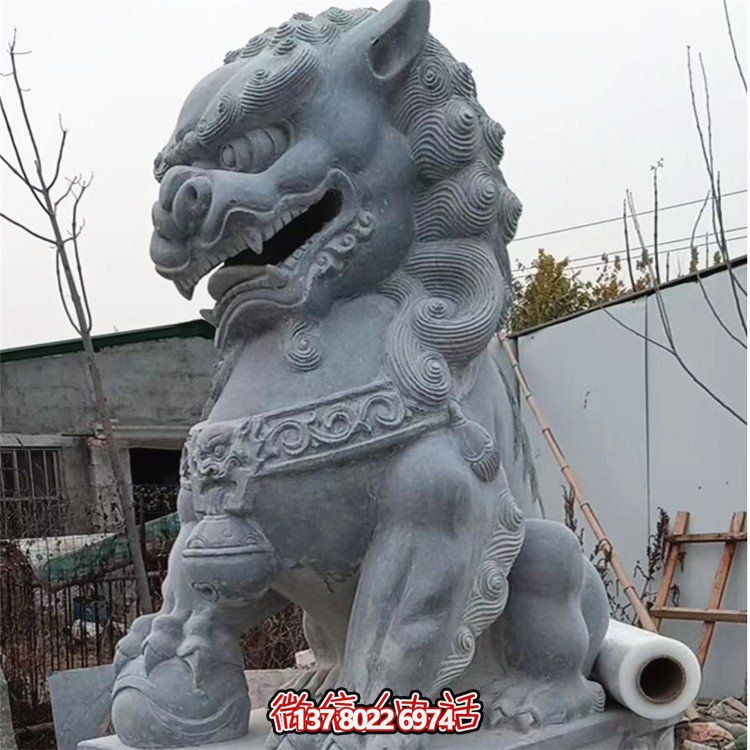 豪華庭院大型獅子雕塑，招財進(jìn)寶，鎮(zhèn)宅門口裝飾