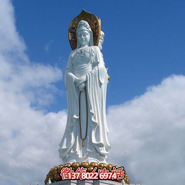 古老石雕觀音菩薩雕塑，景區(qū)大型面積景點