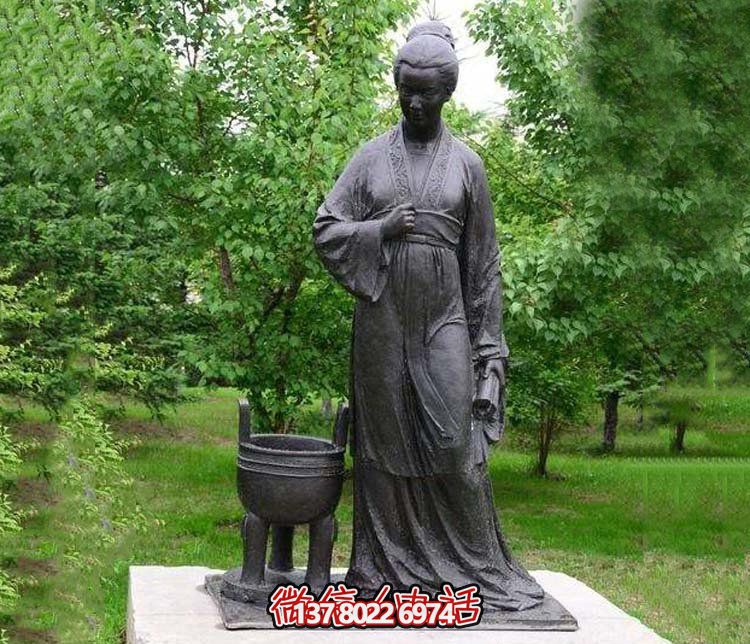 宋代婉約風(fēng)青銅鍛造銅雕，李清照詩(shī)意縈繞