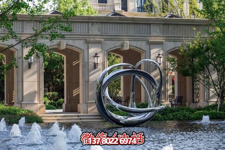 創(chuàng)意不銹鋼抽象藝術(shù)景觀雕塑擺件，點綴小區(qū)水池