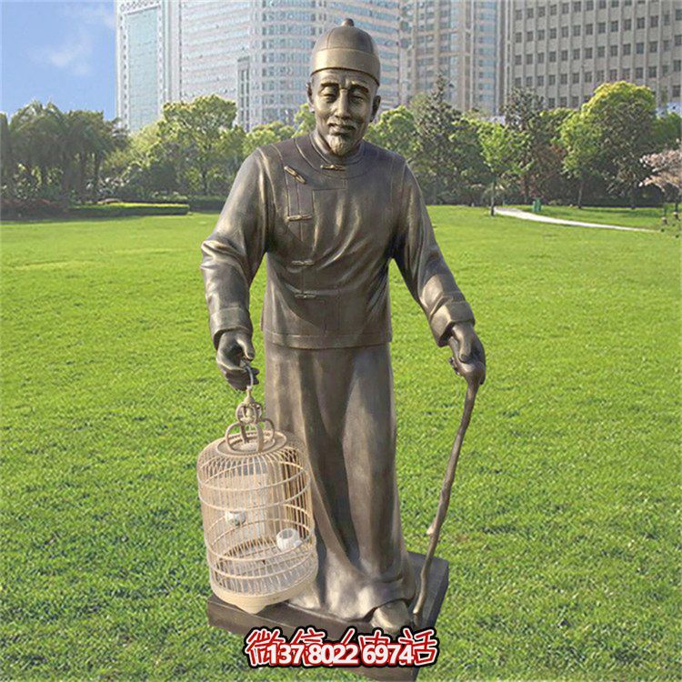 仿古風(fēng)格玻璃鋼雕像，為公園提供優(yōu)雅的民俗裝飾