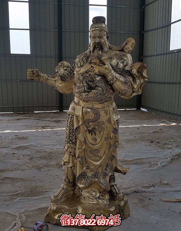 開業(yè)大吉，關(guān)公佛像黃銅雕塑，招財(cái)進(jìn)寶