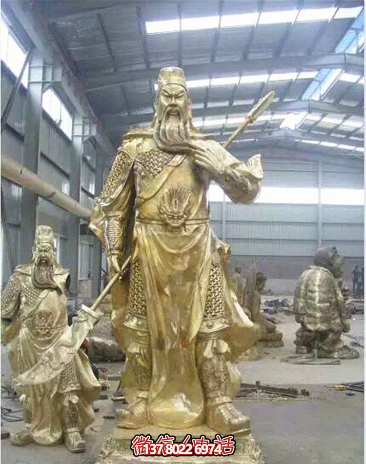 關(guān)公鎏金雕塑，讓企業(yè)招財更加順利