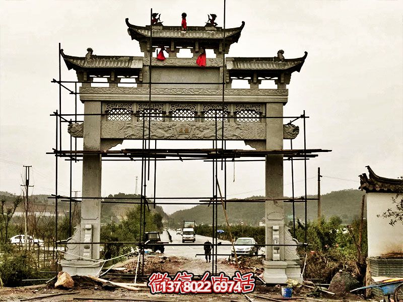 古風(fēng)石牌坊，引領(lǐng)鄉(xiāng)村建筑新潮流