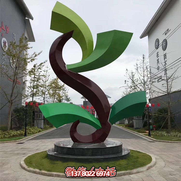 雕塑般的不銹鋼創(chuàng)意景觀，為你的小區(qū)或別墅增添幾何美感