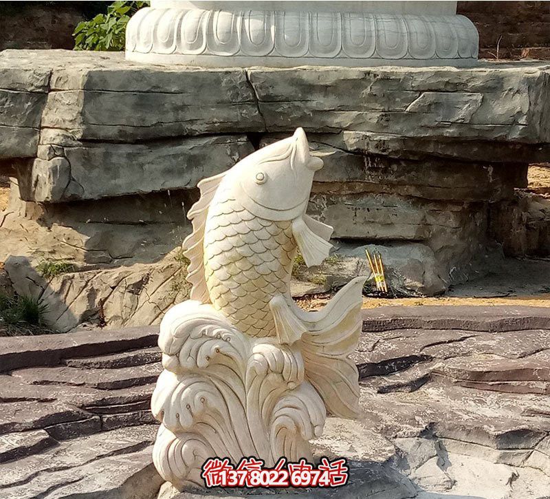 漢白玉石雕塑，點(diǎn)綴公園景觀，增添創(chuàng)意噴水裝置