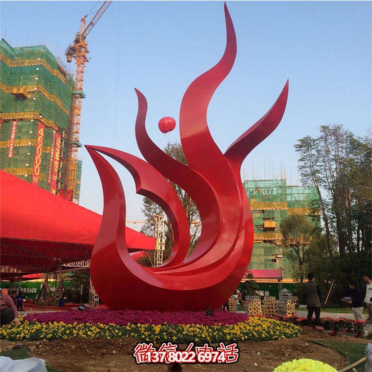 精美不銹鋼鳳凰雕塑，點(diǎn)綴精致小區(qū)、別墅環(huán)境