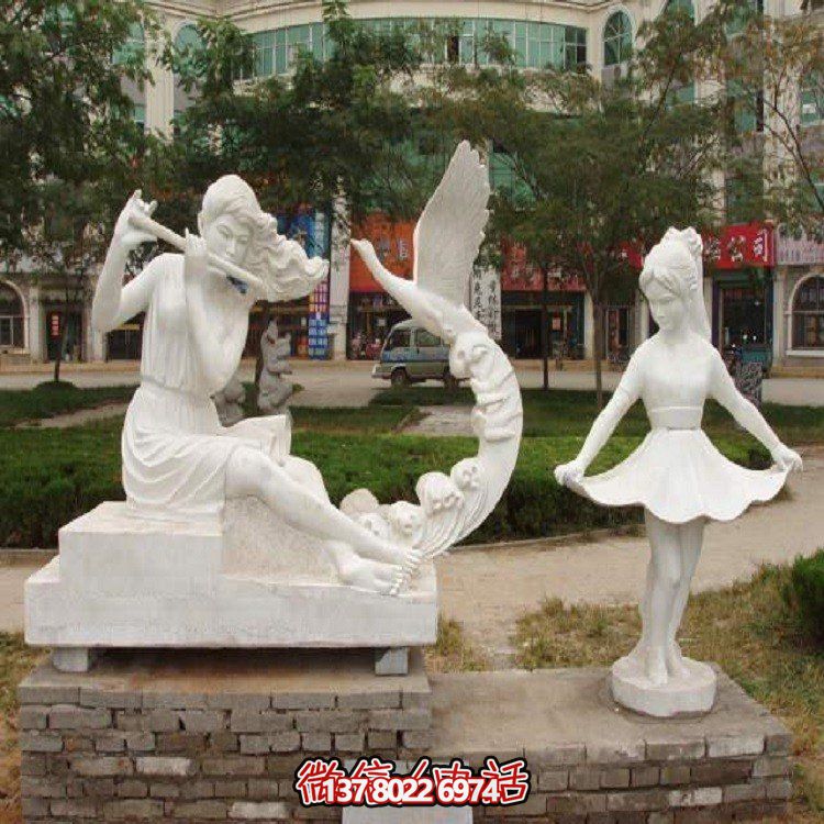 大型石雕人物雕塑，為園林景觀增添靈動之美