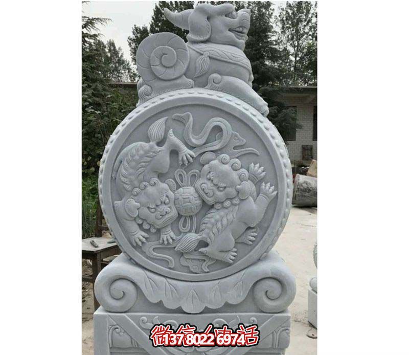 精美大理石抱鼓石雕塑，點(diǎn)綴園林景觀