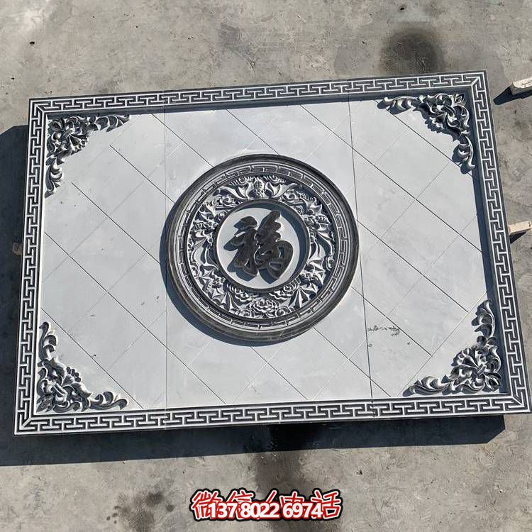 黃色沙巖浮雕影壁，景觀背景雕塑