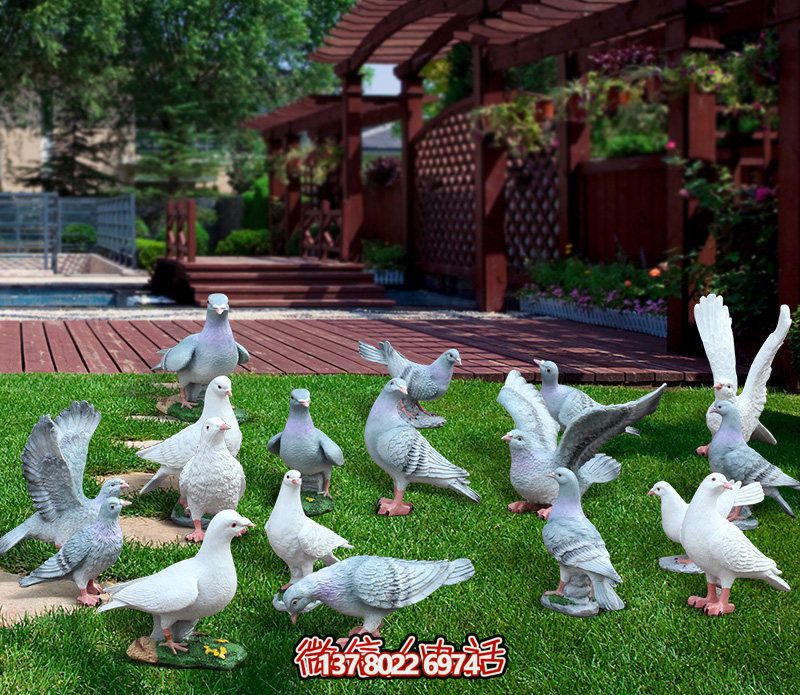 童趣仿真動(dòng)物樹脂雕塑，打造完美草坪戶外景觀