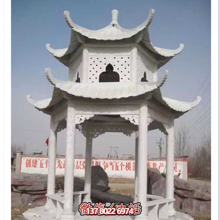 舒適寧靜的大理石涼亭，完美滿足休息需求