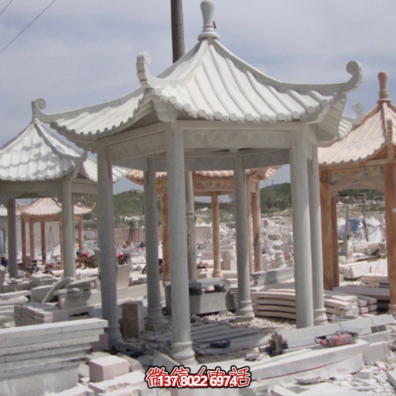 休閑小型大理石涼亭，為別墅園林增添溫馨氣息