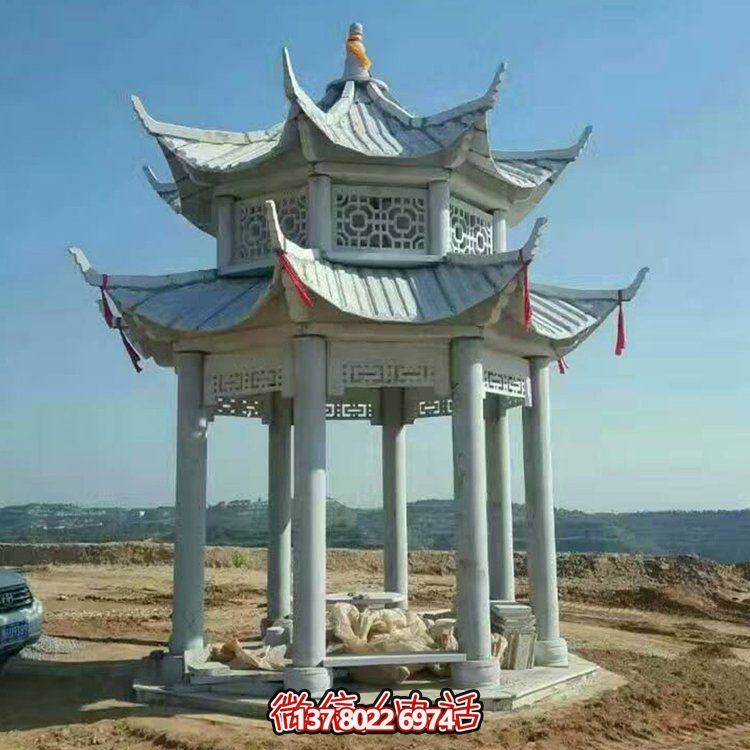 中式雙層涼亭，傳承傳統(tǒng)文化美學(xué)