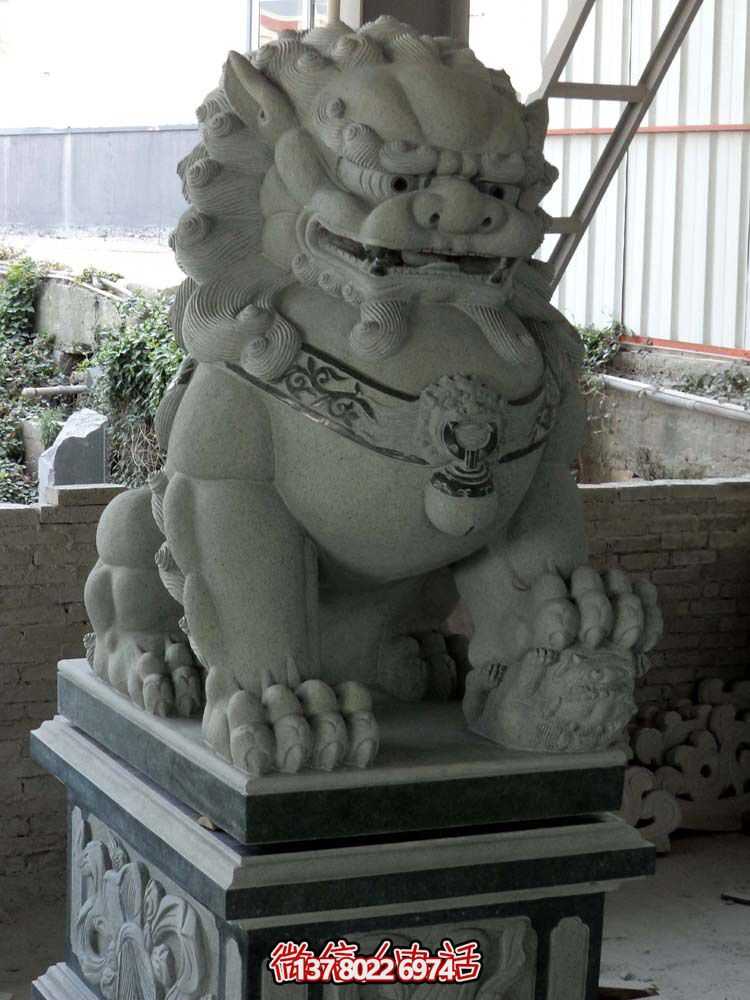 仿真大理石獅子雕塑，裝飾別墅大型法院