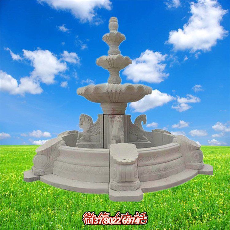 精美石雕噴泉，點(diǎn)綴大理園林之美