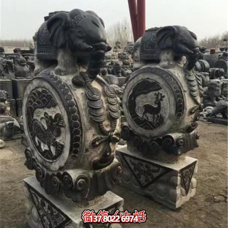 仿古青石大象雕塑，鎮(zhèn)宅安邸