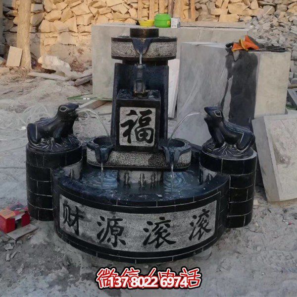 大理石雕刻造景擺件，營(yíng)造室外庭院財(cái)源滾滾流水水