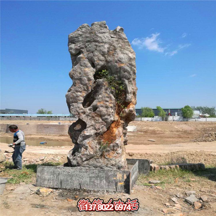 夢(mèng)幻假山景觀擺件，美化庭院靈璧石
