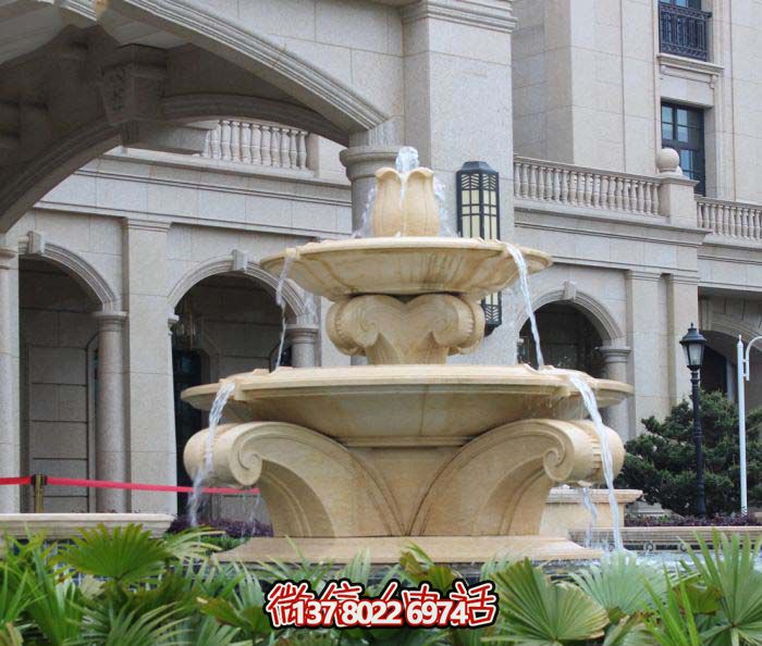歐式風(fēng)格大理石噴泉雕塑，美化酒店、廣場、景觀