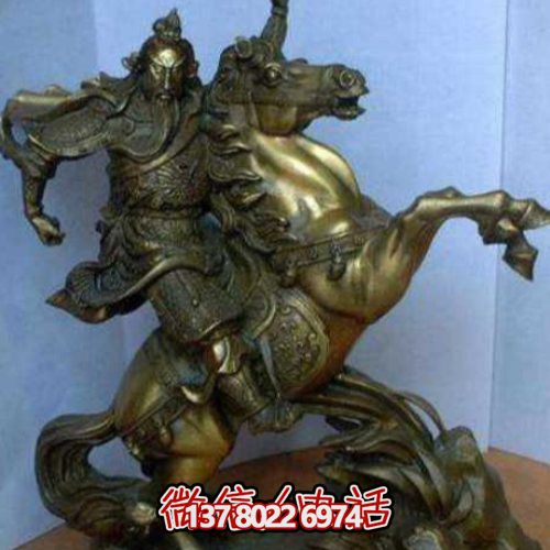 傳統(tǒng)工藝銅雕騎馬人物雕塑，點(diǎn)綴戶外園林