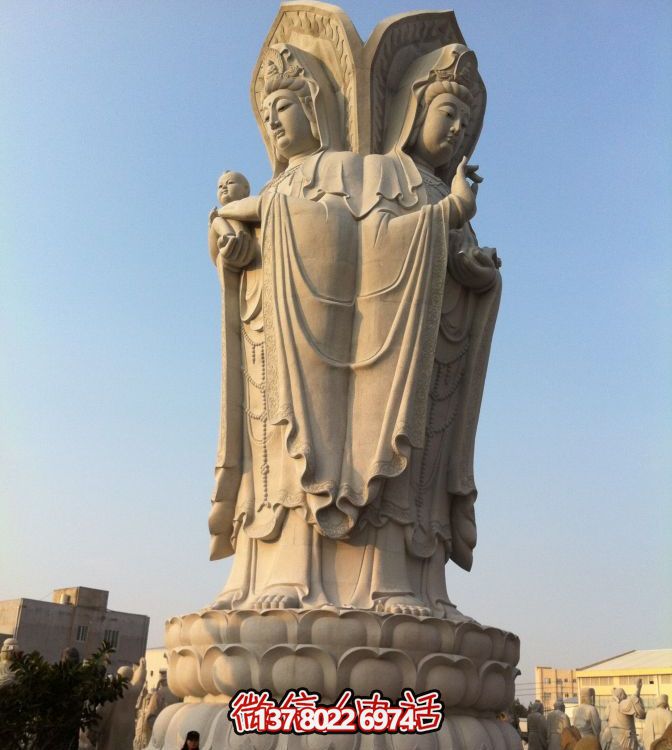 大型觀音大理石雕塑，精美的園林景觀裝飾