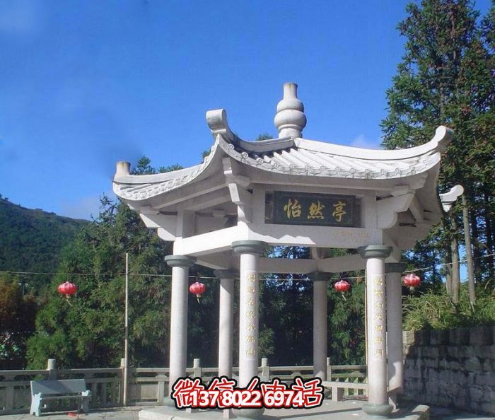 怡然仿古戶外建筑漢白玉擺放，增添農(nóng)場景觀魅力