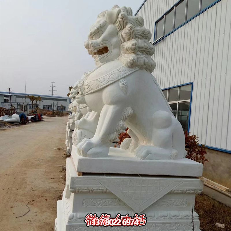 高品質(zhì)石雕麒麟雕塑，點(diǎn)綴企業(yè)公司大門口，增添鎮(zhèn)宅財(cái)運(yùn)