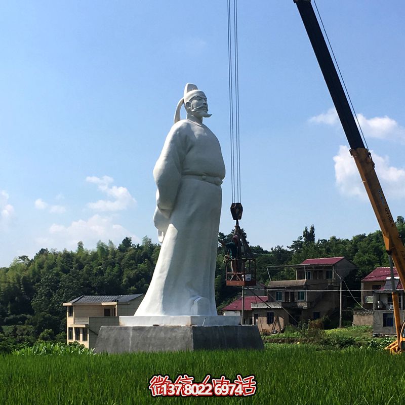 李白漢白玉雕塑，賞詩仙魅力，游覽大型景區(qū)公園