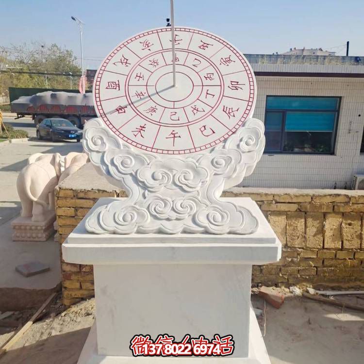 古典石雕計時器擺件，傳承校園文化