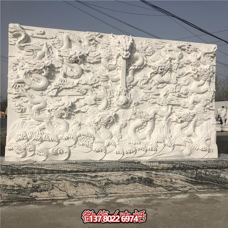 精湛雕刻的室內(nèi)大理石雕塑，為您的庭院增添浮雕照壁