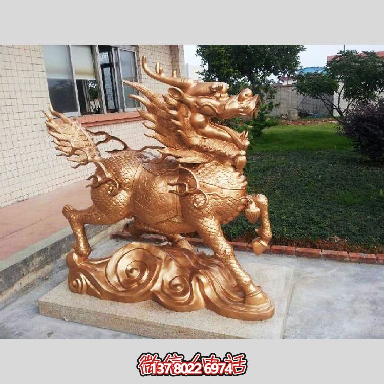 非凡精致的不銹鋼麒麟雕塑，裝點你的別墅庭院