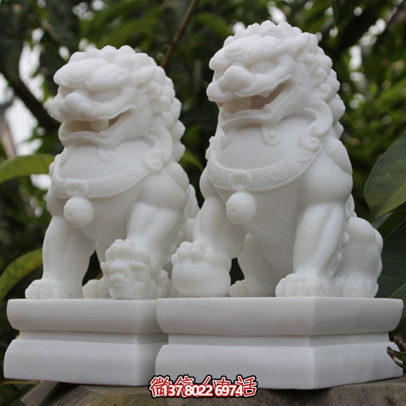 戶(hù)外廣場(chǎng)創(chuàng)意石雕漢白玉獅子雕塑