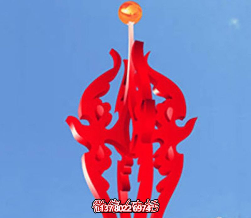 觀(guān)光景區(qū)圖騰不銹鋼火苗雕塑