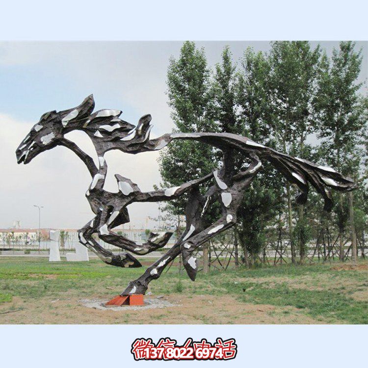 不銹鋼鏡面抽象園林戶(hù)外動(dòng)物景觀(guān)