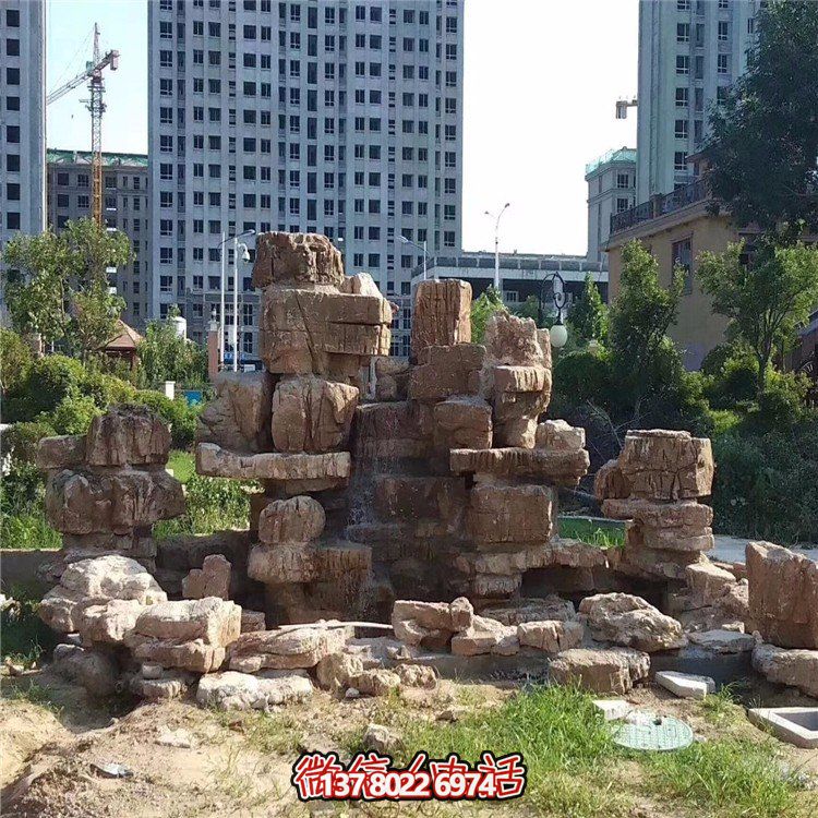 疊石假山，小區(qū)園林人造假山水景